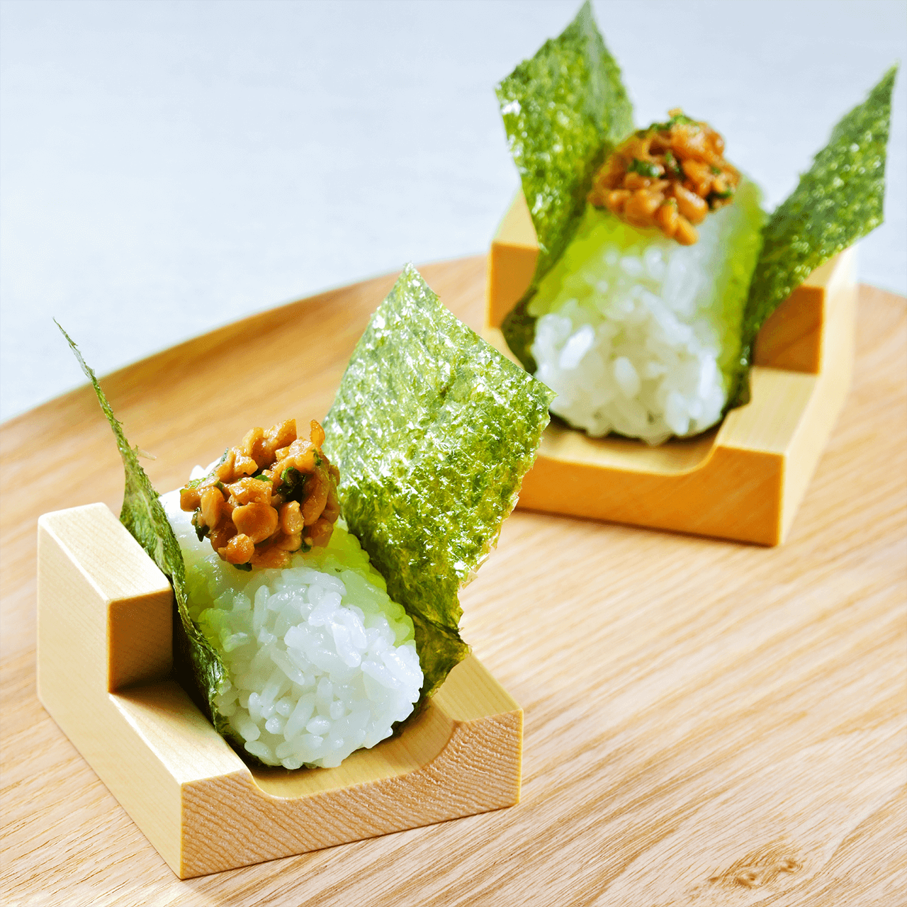 【ご当地メニュー】あじ納豆おむすび