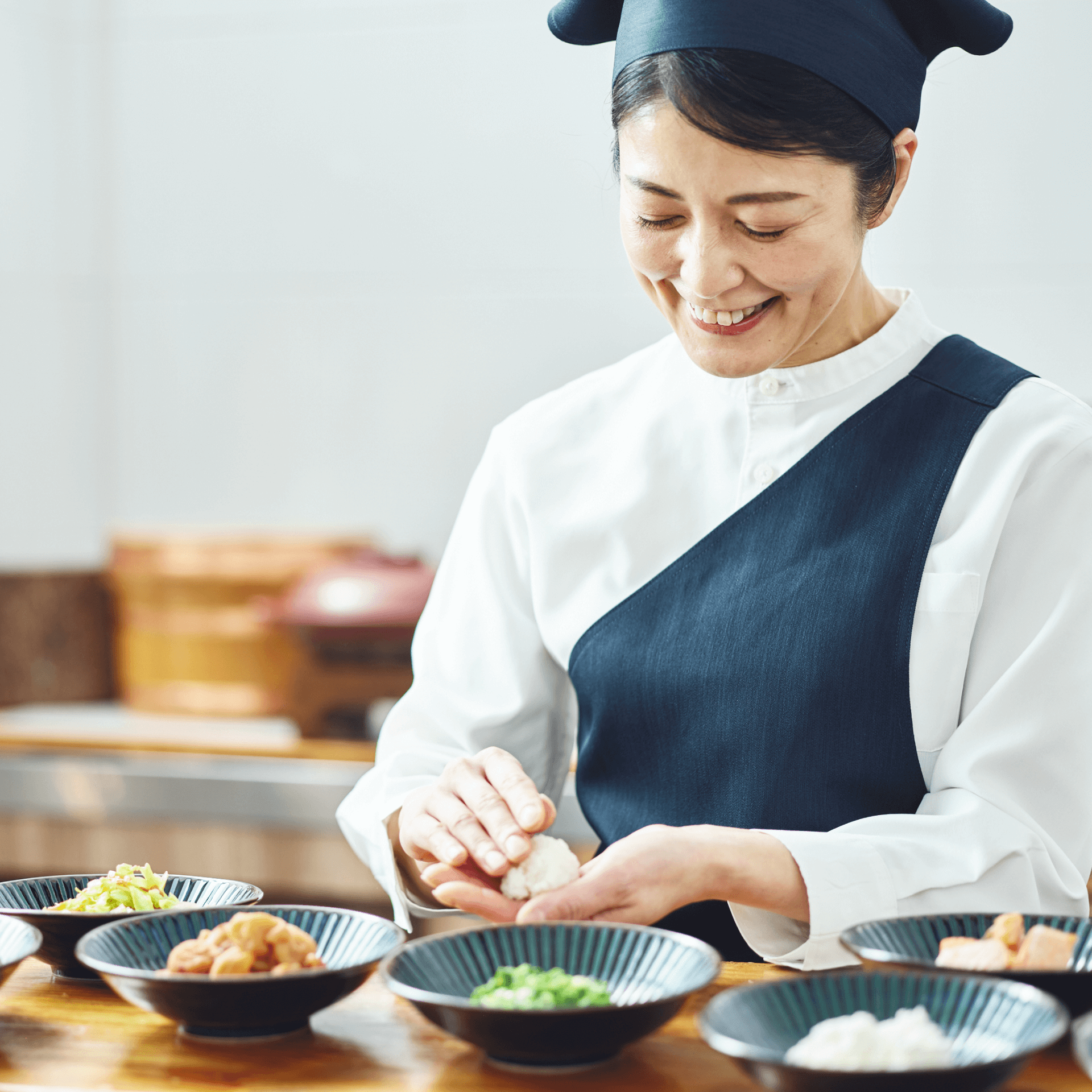 ご褒美おむすびのライブキッチン